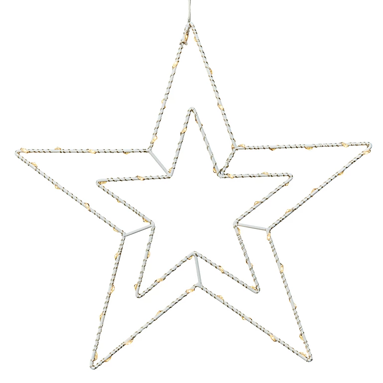 Castorama Double étoile Bicolore 60 LEDs Intérieur/extérieur 3 Castorama Double étoile Bicolore 60 LEDs Intérieur/extérieur