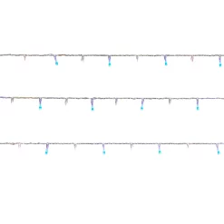 Castorama Guirlande Lumineuse Extérieure Câble Transparent 120 LED Blanc Bleu, électrique