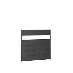 Castorama Panneau Acier Droit Biohort 150 X H.135 Cm Gris + Verre Acrylique