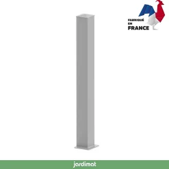 Castorama Poteau Jardimat Alu Laqué Sur Platine Blanc 15 X 15, Ep 4cm X H. 150 Cm
